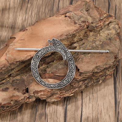 Wikinger Revival Keltischer Drachen Haarnadel für Frauen - Norwegischer Stil Partyschmuck