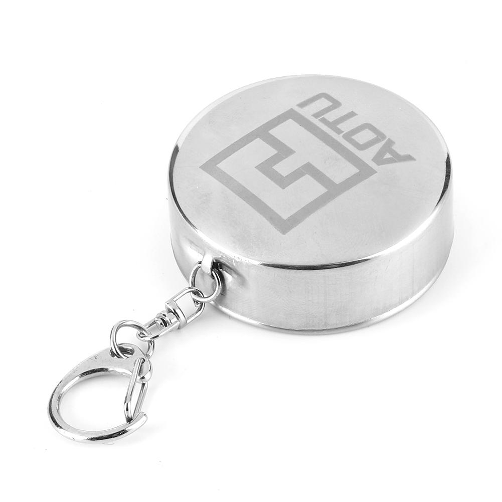 Stainless Steel Collapsible Cup Portable Travel Retractable Folding Cup Camp with Keychain for Outdo
