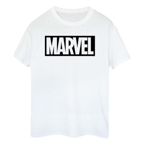 Marvel Mens Outline Cotton Logo T-Shirt