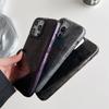 Glossy Leather Texture Bumper Phone Case For iPhone 16 Plus 15 14 13 12 11 Pro Max Armor Shockproof Protection Smooth Hard Cover