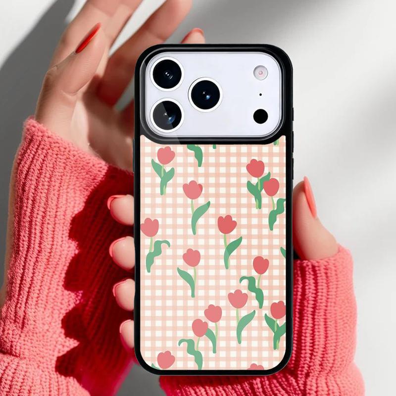 Tulips Flower Spring Phone Case for iPhone 17 Air 16e 15 14 13 Pro Max Back Cover for 12 11 Pro Coque