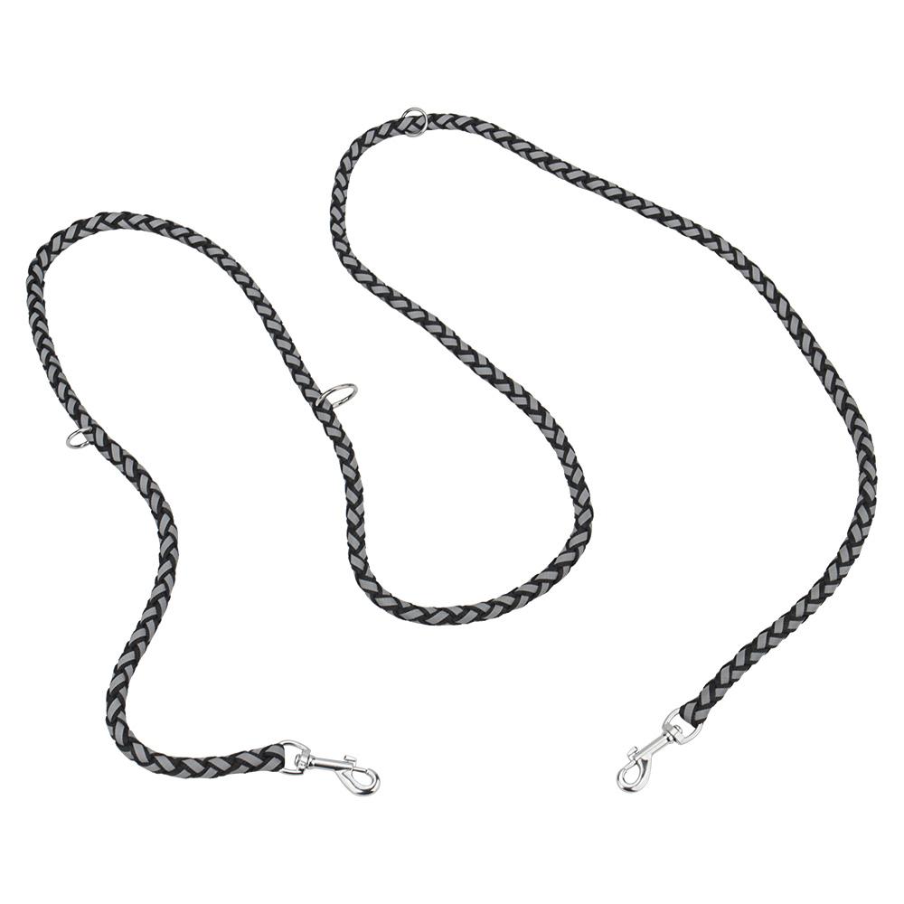 Reflective Double Buckle Pet Leash Double-ended Long Rope Dog Leashes Outdoor Training Walk