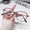 Fashionable Square Glasses Ultra Light PC Frame Unisex Minimalist Design Decorative Eyewear for Men and Women