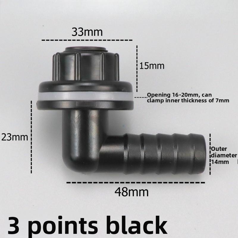 Kunststoff 3/8 "Gewinde auf 14mm 90 Grad Winkelstück Drainage Aquarium Fisch Tank Drain Adapter Garten Bewässerung Wasser Anschlüsse Gelenke