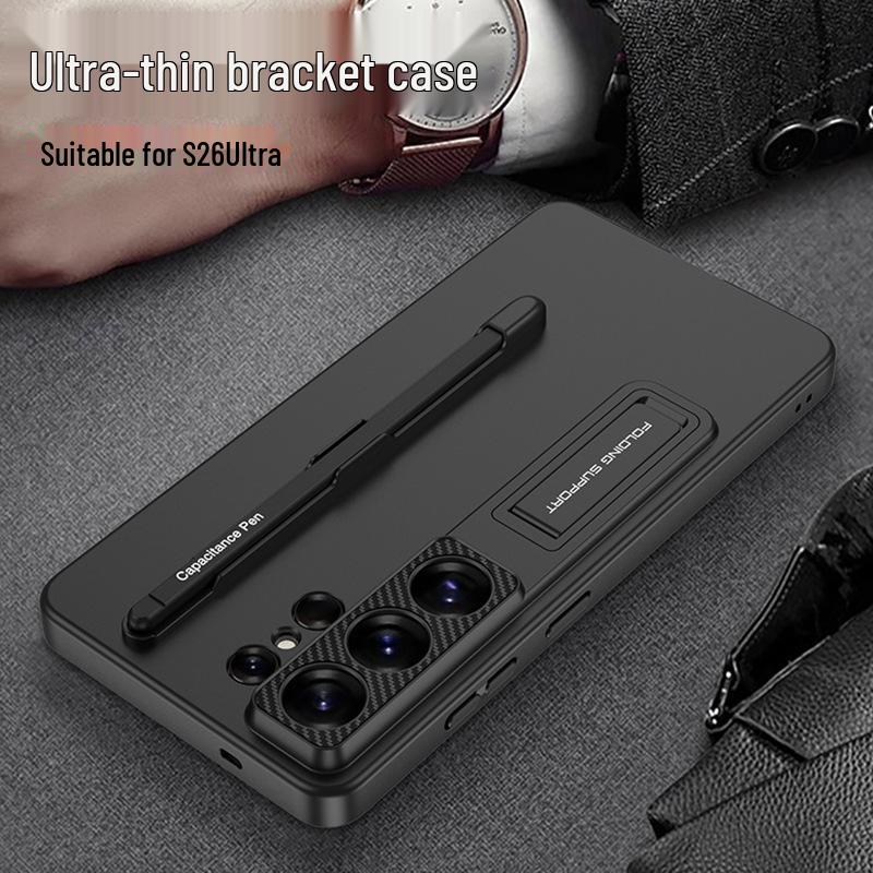 Samsung S26 Ultra Drop-Proof Case with Pen Slot & Stylus Tip, Silicone & Hard Shell