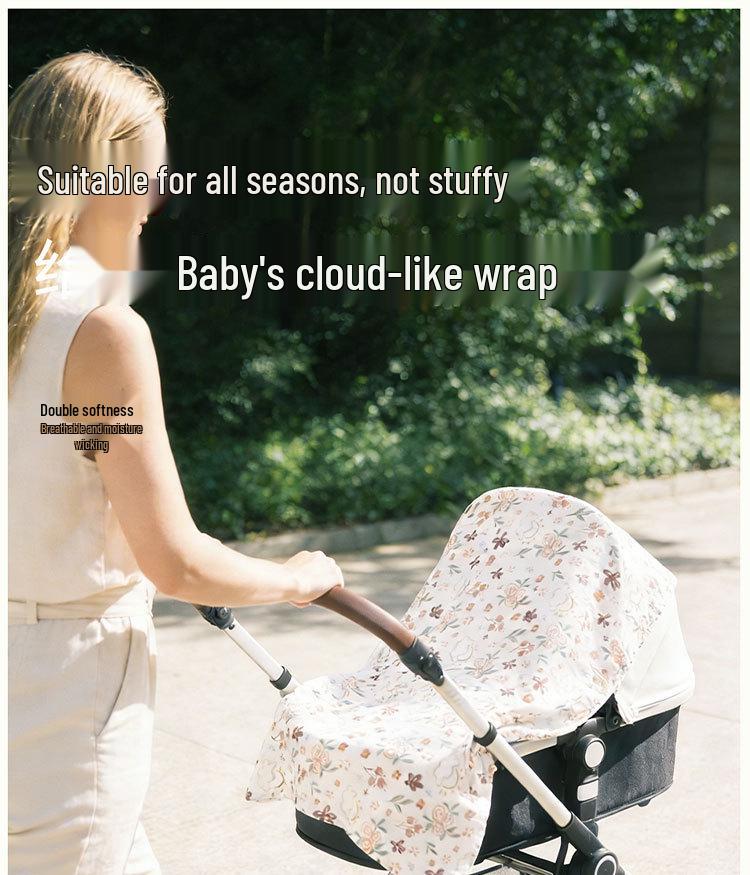 Kangobaby Pure Cotton Double Layer Baby Blanket & Swaddle