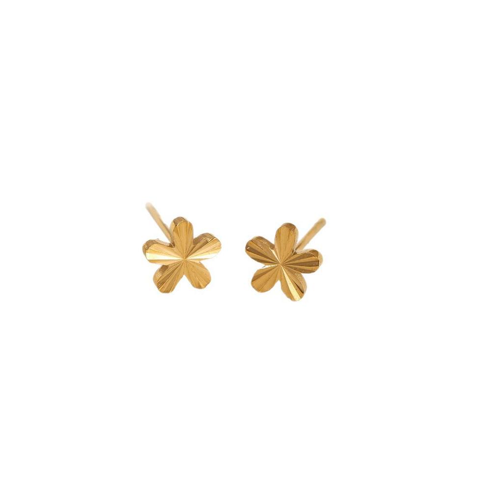 2026 Exquisite Gold Four-Leaf Clover Stud Earrings - Elegant, Simple, and Versatile for Women in Spring and Summer