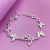 Hot sales 925 Sterling Silver temperament butterfly Bracelets for women fashion Wedding streetwear Jewelry Anniversary Gifts