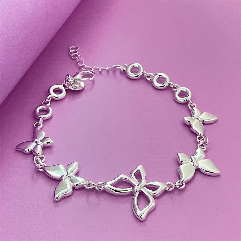 Hot sales 925 Sterling Silver temperament butterfly Bracelets for women fashion Wedding streetwear Jewelry Anniversary Gifts