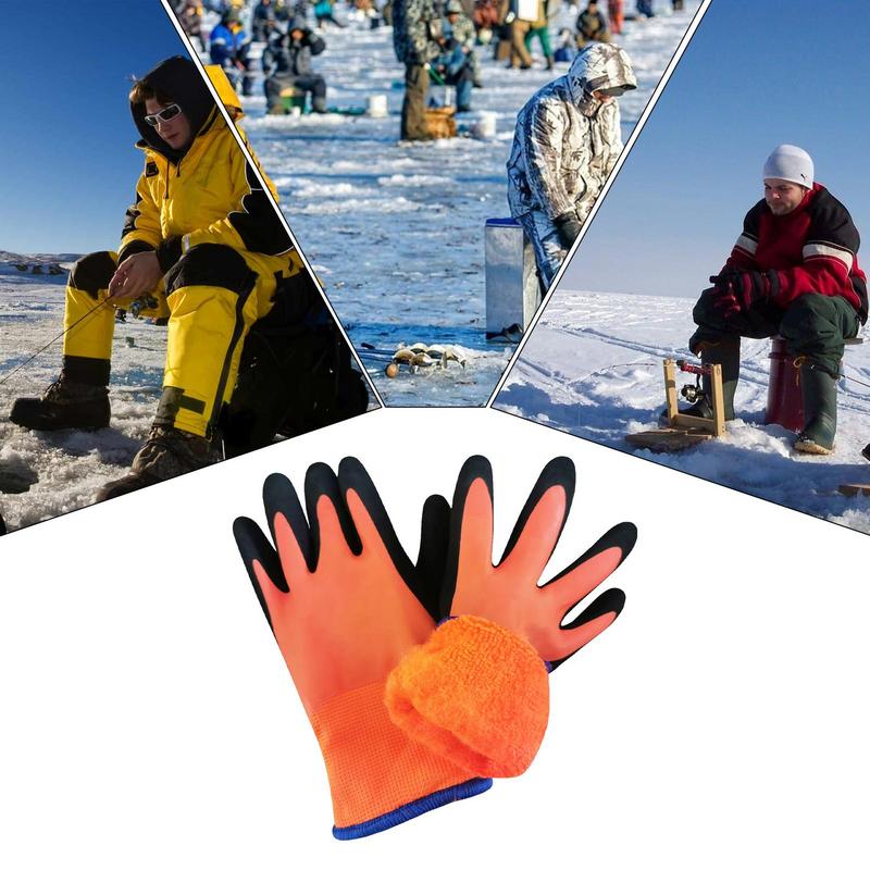 Thermal Lined Winter Work Gloves Waterproof Anti-freeze Low Temperature Fishing Gloves Cold Resistant Safety Gloves