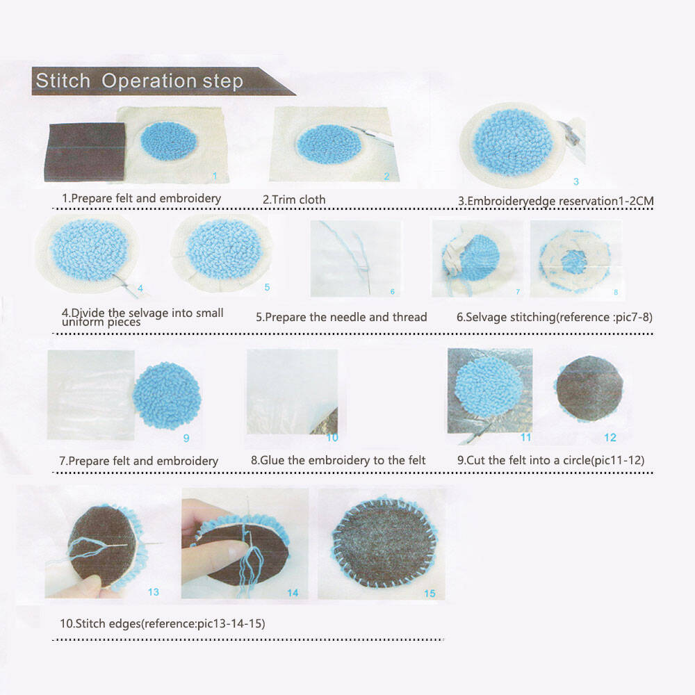 DIY Smiley Face Pattern Punch Needle Embroidery Coaster Suitable For Beginners Handmade Embroidery Set Room Decoration Gift