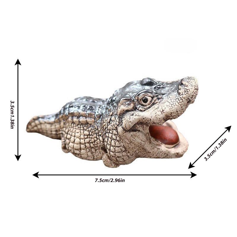 Chubby Little Crocodile Garden Ornament Home Dining Table Decoration Fun Resin Crafts Gift Mini Cute Crocodile Ornament