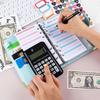PU Ring Binder Budget Planner with Stickers - A6 Cash Envelope Notebook