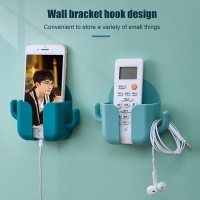 1 stücke Wand Montiert Organizer Lagerung Box Fernbedienung Montiert Handy Stecker Wand Halter Lade Multifunktions Halter Stehen