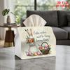 2D Flat 1pc, Tissue Box. Easter Egg Rabbit Pattern Napkin Dispenser, Reusable, Daily Desktop Tissue Organizer, Suitable for Kitchen Living Room Bedroo