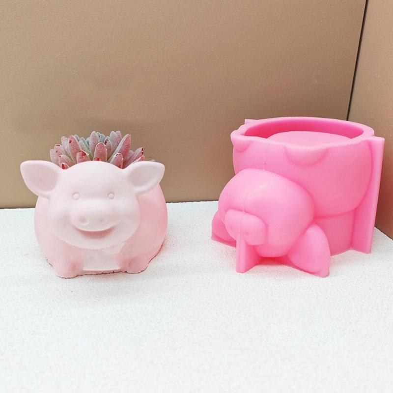 Cow Duck Chick Sheep Animal Shaped Silicone Moulds for Epoxy Resin, Tealight Holder Candle Container Home Decoration