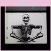 Smiling Skeleton Halloween Glass Showcase Bedroom Home Decoration Stickers Wall