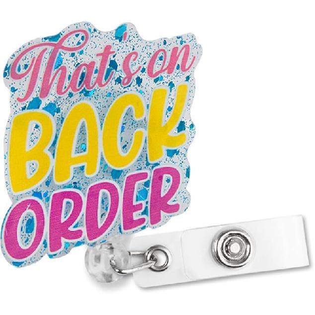 I m Counting Retractable Glitter Irregular Badge Reel with Alligator Clip, Funny Surgical Tech Badge Holder Gift for Doctor Nurse OBGYN OR L&D Pyx172