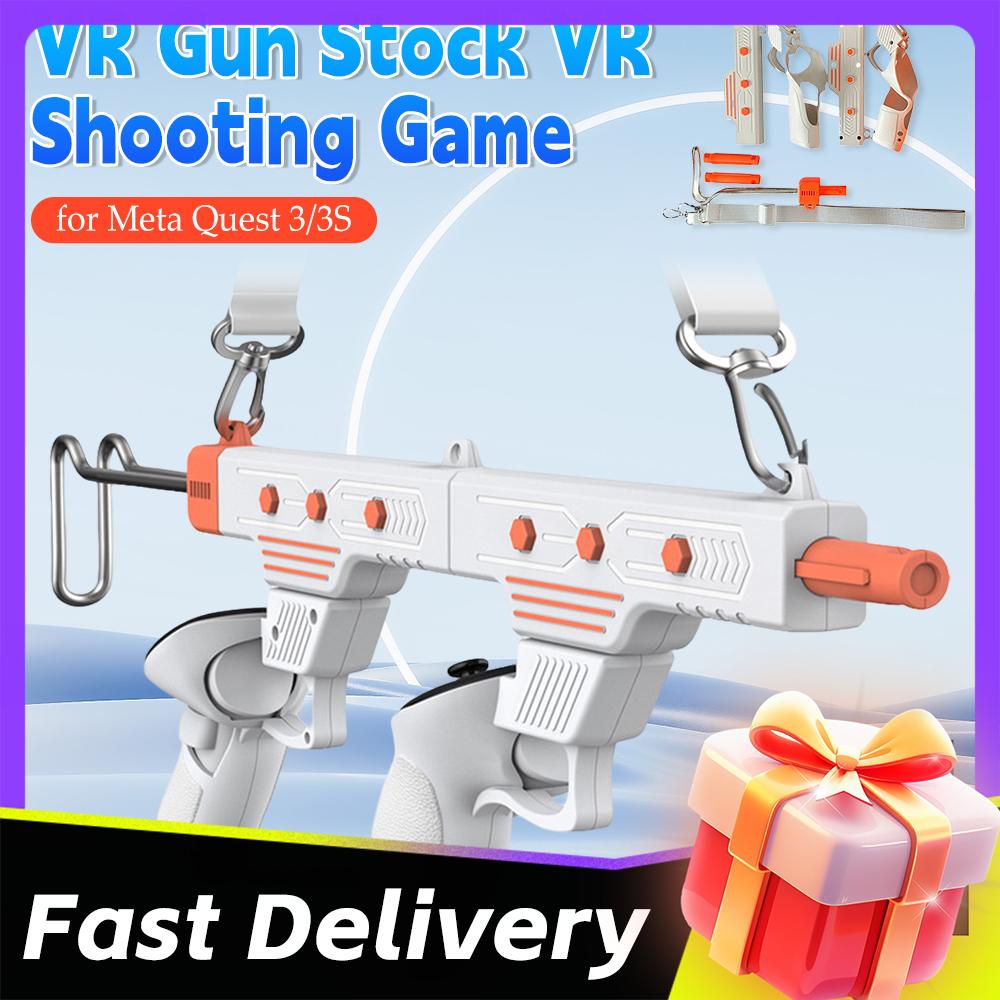 VR Controller Stock Rifle Adapter Controller Grips for Meta Quest 3/Quest 3S VR Gun Stock VR Shooting Game Accessories