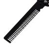 1 Pieces Butterfly Combs Stainless Steel Folding Training Practice Combs Hair Styling Tools for Sport Outdoor Use Black