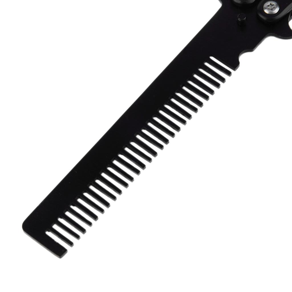 1 Pieces Butterfly Combs Stainless Steel Folding Training Practice Combs Hair Styling Tools for Sport Outdoor Use Black