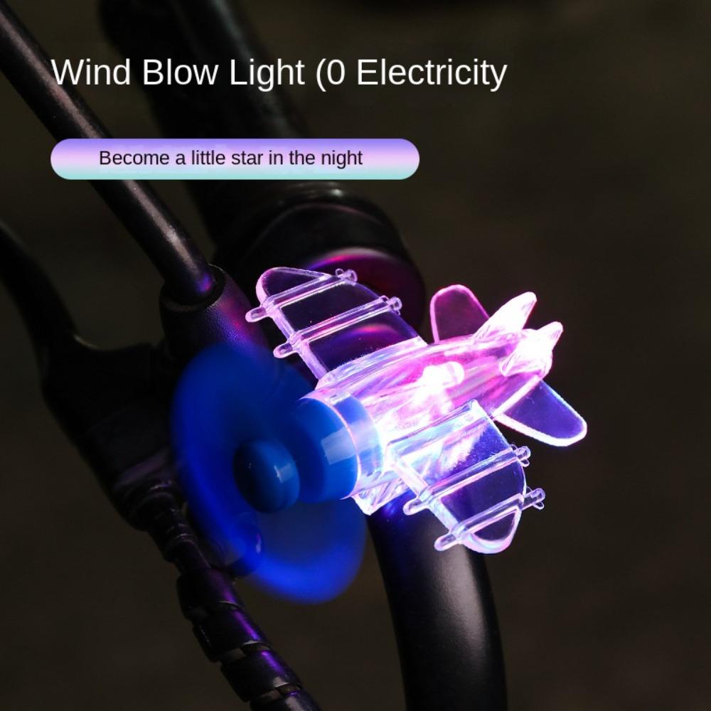 High Quality Wind Power Generation LED Light Safe Riding Warning Effect Small Airplane Creative Ornament Car Decorations