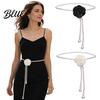Decorative Pearl Belt Camellia & Faux Waist for Women Adjustable Flower Belt Bridal Chain Chain Elegant Wedding Dress Accessory Party Daily