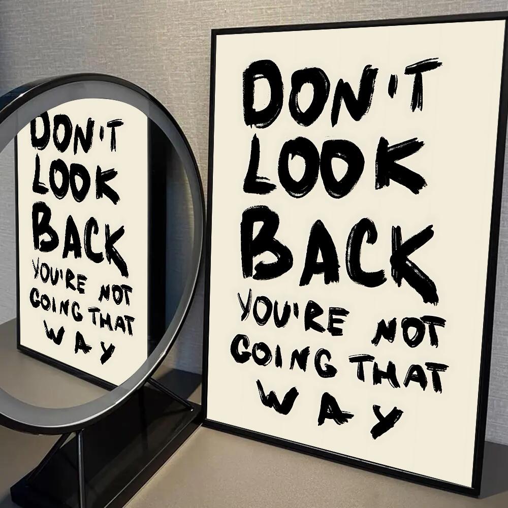 1PC Inspirational Quotes Poster Self-adhesive Art Waterproof Paper Sticker Coffee House Bar Room Wall Decor