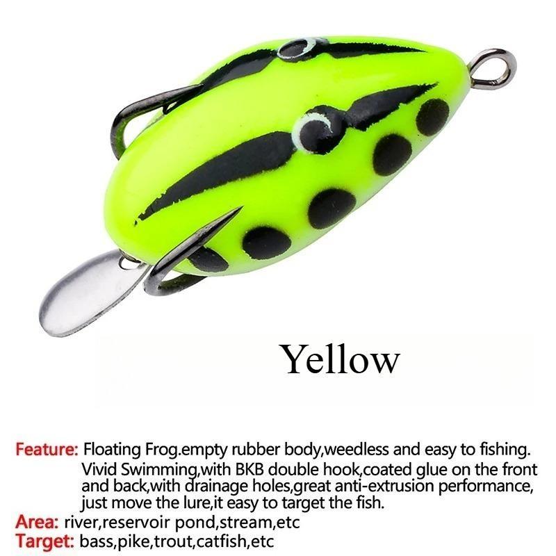 Umpan Katak 4cm/5.6g Soft Frog Fishing Lure Mini Soft Lure Double Hooks Top Water Ray Frog Artificial Bait