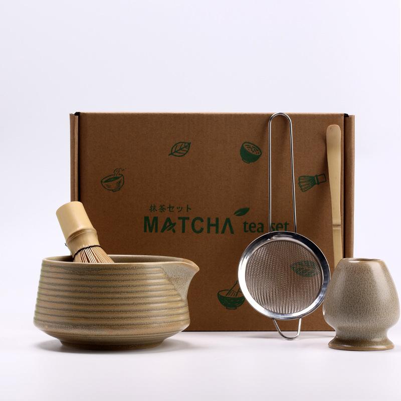 5pcs/set Japanese Matcha Set Vintage Bamboo Matcha Brush Exquisite Matcha Bowl Tea Tools Accessories Ceremony Great Gifts Box