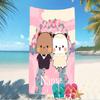 Customizable personalized beach towels Bubu Dudu themed designs.Suitable for the beach, yoga, sports;ideal as beach accessories