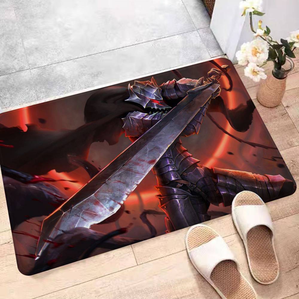 Japanese Comic Berserk Hallway Carpet Non-Slip Laundry Room Mat Laundry Decor Balcony Child Living Room Bedside Area Rugs
