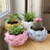 Kunststoff Anzuchttöpfe 3D-gedruckter Blumenbehälter Handgefertigter Sukkulenten-Pflanztopf für Schreibtischdekoration