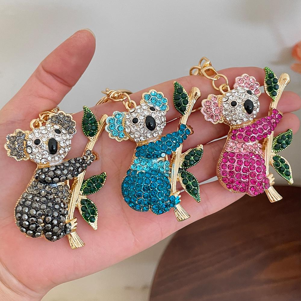 NEW Koala Bear Crystal Rhinestone Pendant Women's Ornament Souvenir Bag Charm