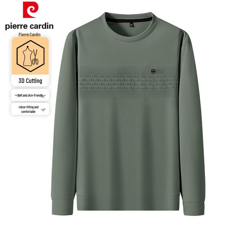 Pierre Cardin Men's Casual Round Neck Long Sleeve Top