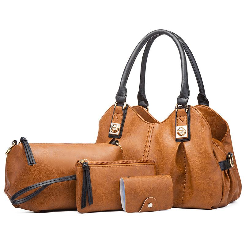 Year Retro Mother And Child Bag Four-Piece Fashion Handbag Shoulder Bag Oblique Span Bag