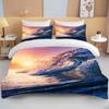 Ocean Bedding Set Coast Ocean Spray Duvet Cover Set Blue Starfish Bed Set Kids Teen Shell Home Textiles Summer  Quilt Cover