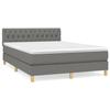 Cadre de lit avec matelas - Maison Exclusive - 140x190 cm - Tête de lit réglable - Gris foncé