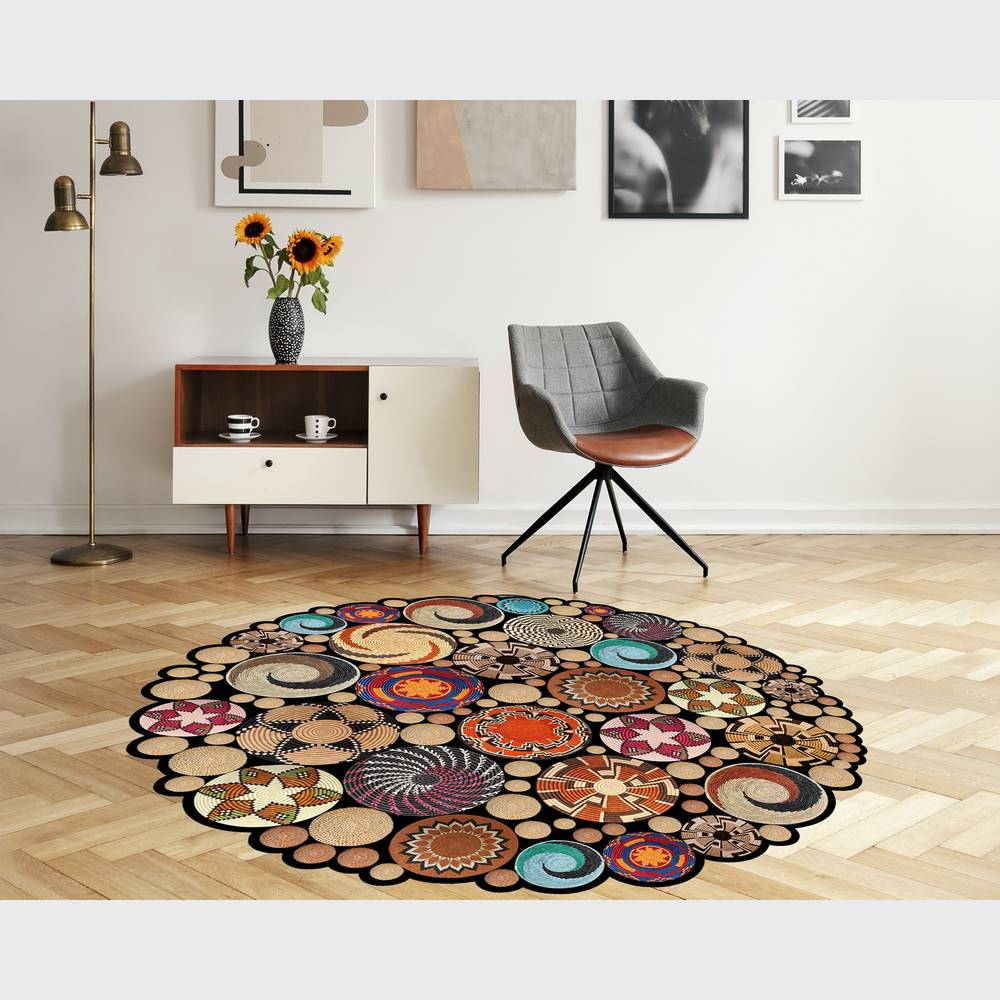 

Mosimoso Home L010 Digital Printed Dot Sole Laser Cut Carpet 100x100 cm бежевый