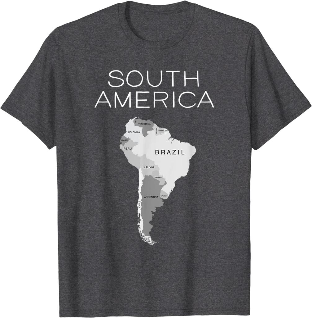 South America Argentina Bolivia Brazil Chile Uruguay Men T-Shirt Short Casual O-Neck Men Clothing