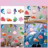 Ocean Animal Birthday Wall Art With Starfish Turtles Sharks Design For Kids Celebration And Photo Backdrops