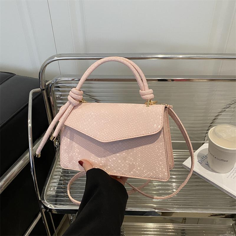 Solid Color Texture, Foreign Style Indentation, Shoulder Messenger Bag, New Small Square Bag, Popular Personalized Light Luxury Women's Bag This Year