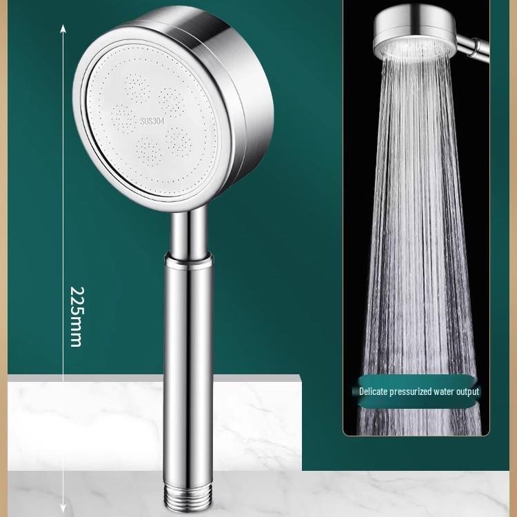Durable 304 Stainless Steel Pressurized Rain Shower Head Faucet