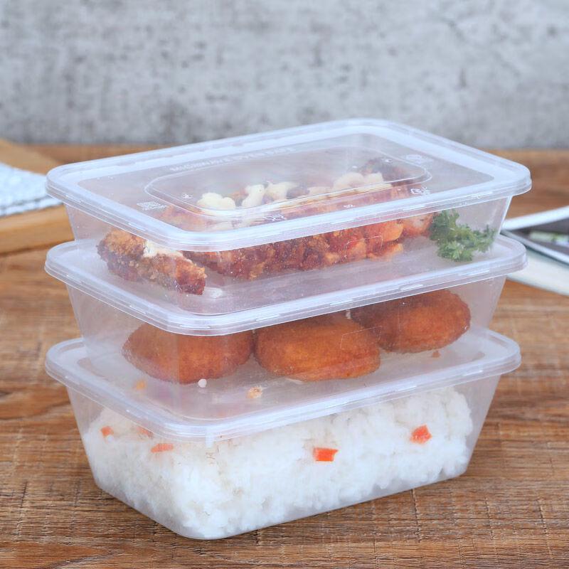 Churong 750ml Rectangular Disposable Lunch Boxes with Lids