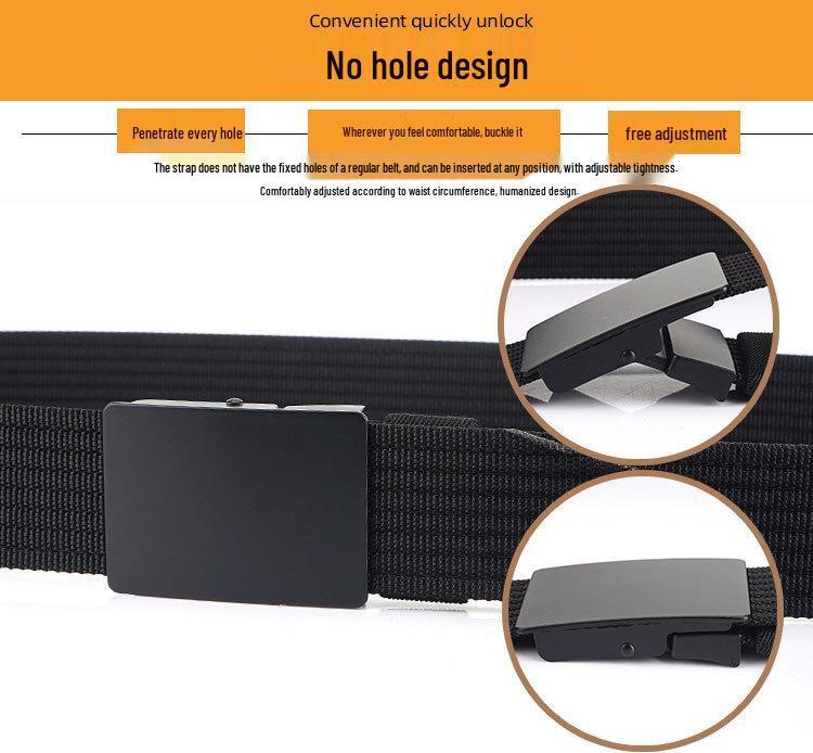 Men's Versatile Canvas Belt - Quick-Drying, Breathable Nylon, Ideal for Casual and Jeans Styles