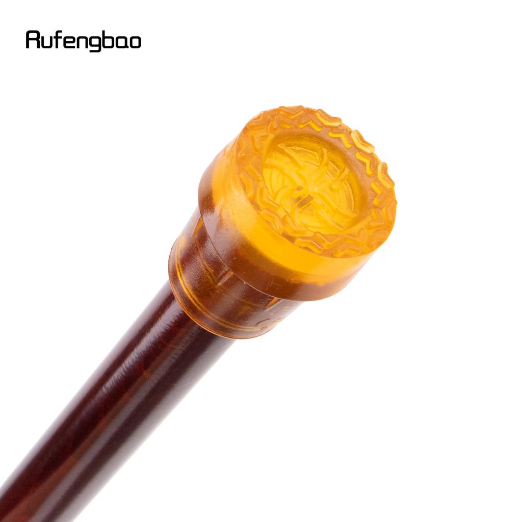 Brown Phoenix Wooden Single Joint Fashion Walking Stick Decorative Cospaly Cane Halloween Mace Crutch  Wand Crosier 97cm