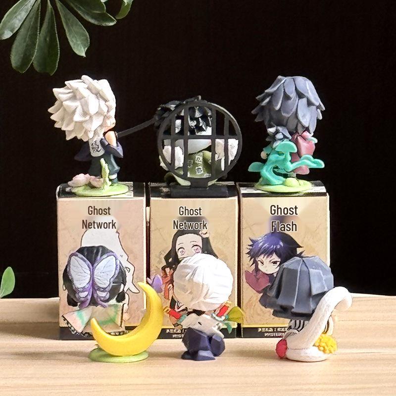 Demon Slayer Birth Flower Series: Tanjiro, Nezuko & Zenitsu Figures - Collectible Ornament Gift