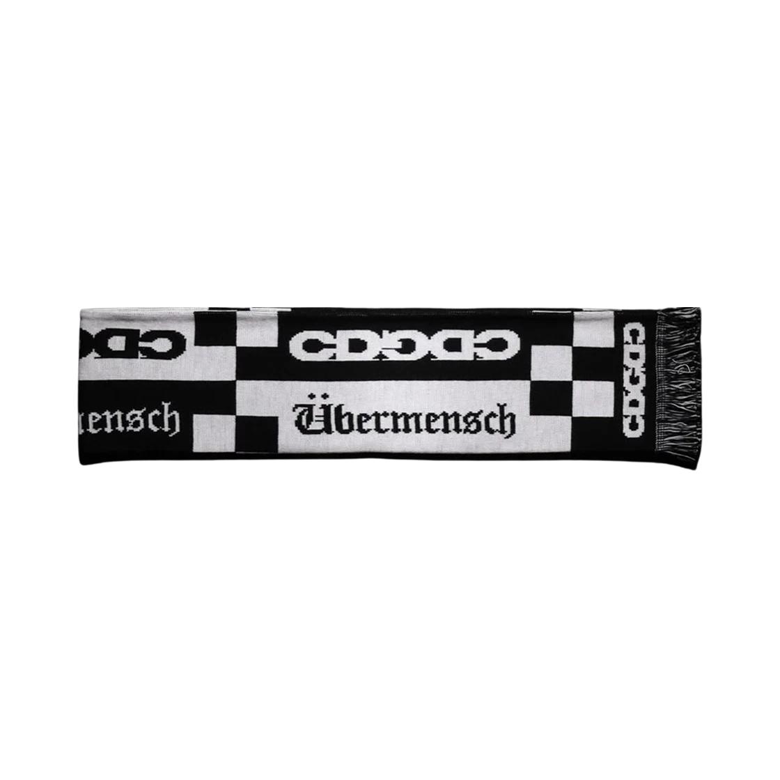 CDG x G-DRAGON Übermensch CDGDC Клетчатый шарф Белый Черный ONE SIZE