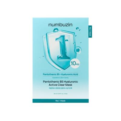 No.1 Pantothenic B5 Hyaluronic Active Clear Mask Set 10 Sheets