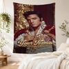 Elvis Presley Custom Wall Tapestry Foldable Wall Tapestry Non-Fading Color Great for Bedroom Wall All-Season Use Gifts For Family Or Friends